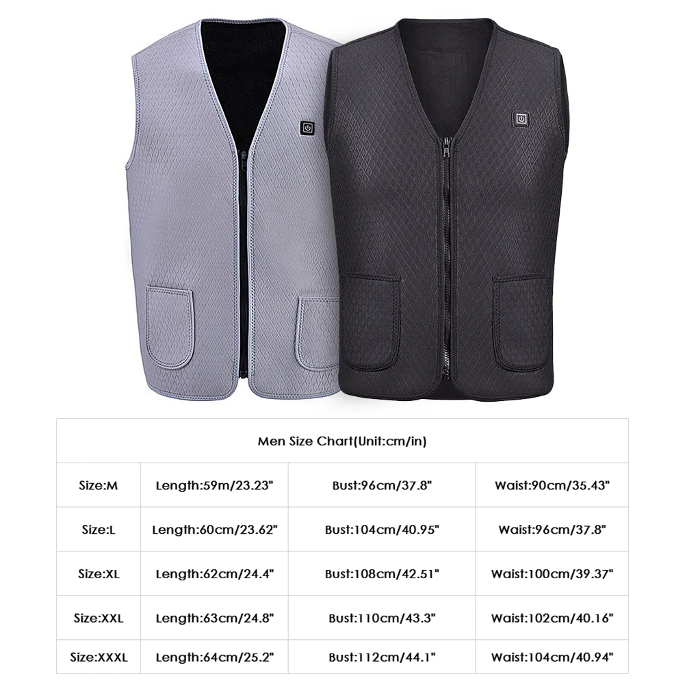 Зимняя куртка нагревательный жилет для мужчин и женщин Открытый USB Инфракрасный Обогреватель куртки электрический тепловой одежды жилет рыболовные жилеты