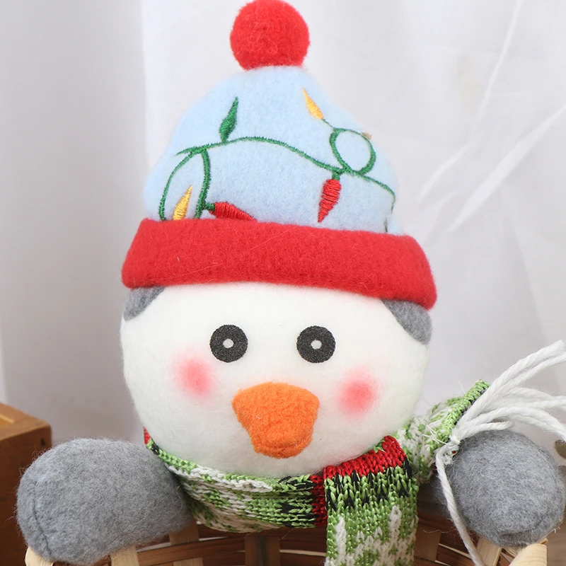 1Pcs Christmas Candy Basket Storage Xmas Gift Holder Basket Home Desktop Decor Santa Claus Party Kids Gifts Storage Basket