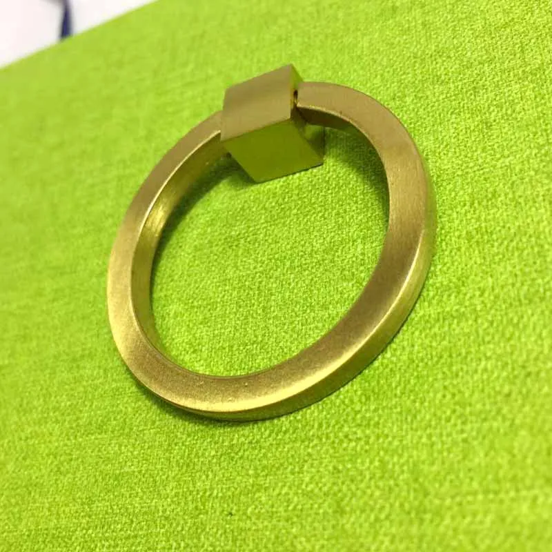 

1pcs Prima Round Drop Modern Ring Pulls Solid Brass Round Ring Pull Kitchen Drawers Sturdy Cabinet Door knob – Oil Brass