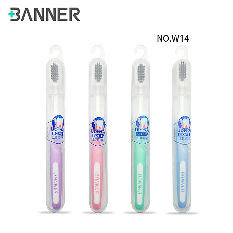 Banner Toothbrush Extra Soft Activated Charcoal Bristles Teeth