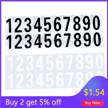

Car or House Door Street Address Mailbox Number Digits Numeral Car Room Gate Vinyl Decal Reflective Stickers White Black