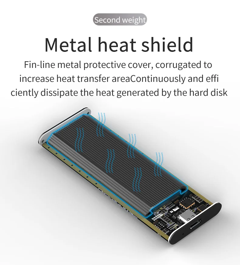 PCIE M.2 NVME GEN2 10Gbps SATA NGFF 6Gbps Case USB SSD Enclosure Type C USB 3.1 SSD Case NVME Hard Disk Enclosure HDD