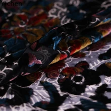 114 см* 50 см сгоревший бархат, подкладка из натурального шелка, вельветовое платье, последняя мода, ткань с шелковой подкладкой