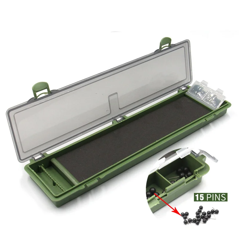 Boîte De Rangement Pêche Carpe - Conteneur Extérieur Vert 24x12.5x5.4cm - Neuf