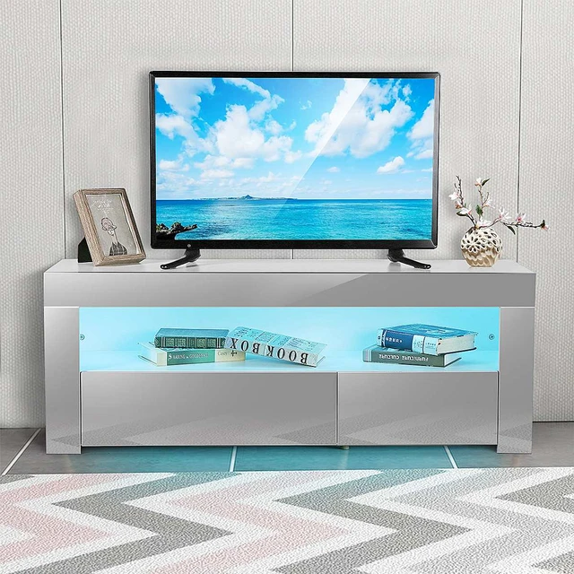 Mueble de TV Blue-Tech Blanco Alto brillo