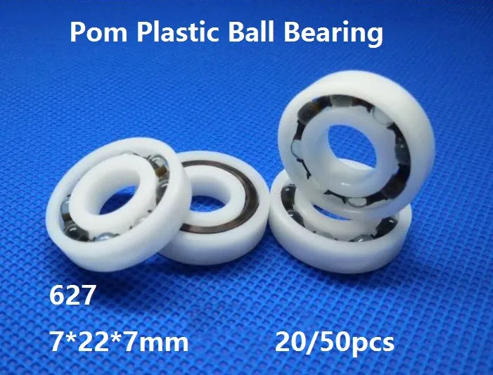 20/50 шт POM 627 7*22*7 мм Pom Пластик шариковый подшипник с глубоким жёлобом 7 × 22 Стекло