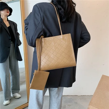 

New Ladies Solid Color Handbags Ladies Bucket Bags Female Shoulder Bag Purse Clutch Bag Quality Pu LeatherWomen Handbags Main
