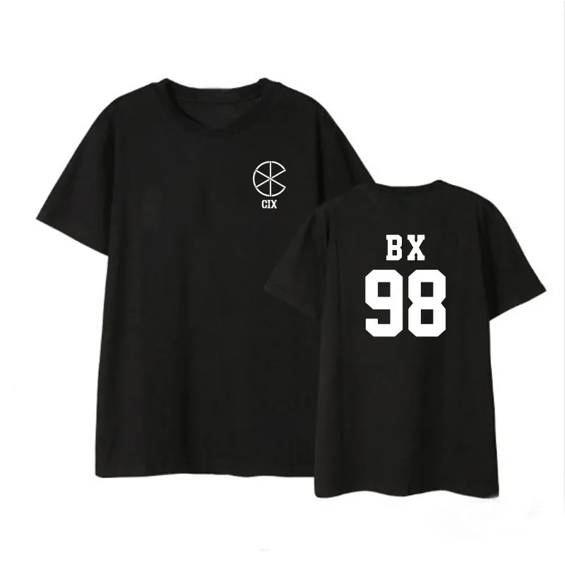 Kpop CIX JINYOUNG SEUNGHUN BX Album Shirts Hip Hop Casual Loose Clothes Tshirt T Shirt Short Sleeve Tops T-shirt DX1092