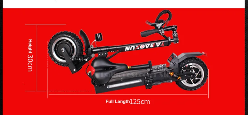 Daibot Off Road Electric Scooter Two Wheel 12 Inch 60V Dual Drive 1600W 80KMH With Seat Powerful Electric Bike For Adult  (4)