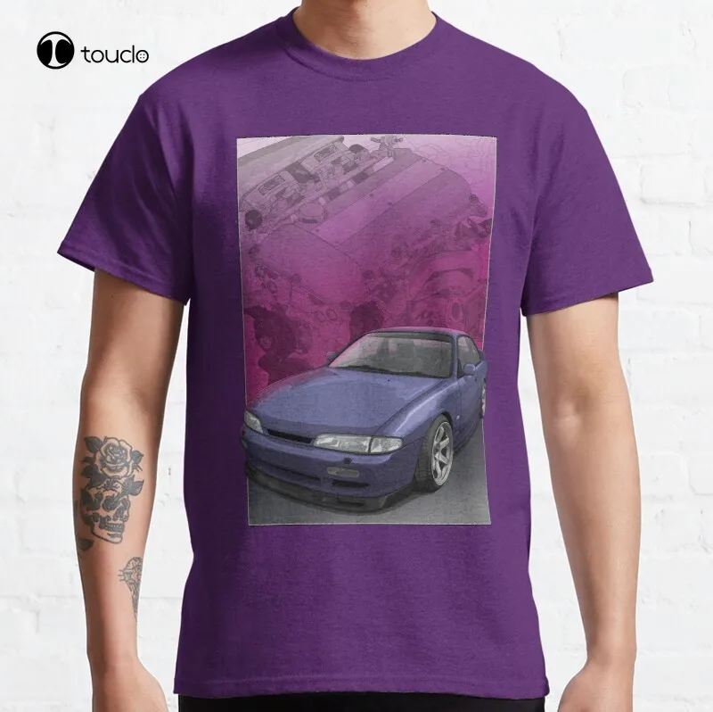 200Sx/240Sx S14 (Zenki) иллюстрация с фоном Sr20 Классическая Silvia 200Sx 240Sx S S14A Sr20Det футболка |