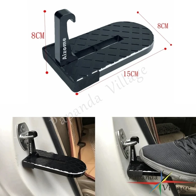 Pédale de marche pour porte de voiture pliante, pédale de pied pour porte  de voiture, accès facile au support de toit de voiture avec marteau de  sécurité - AliExpress