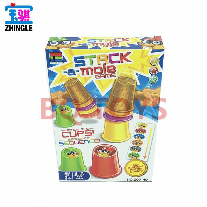 Дети радость настольная карточная настольная игра ловкий играющий хомяк игра детская цветная Когнитивная счастливая укладка чашки Дженга