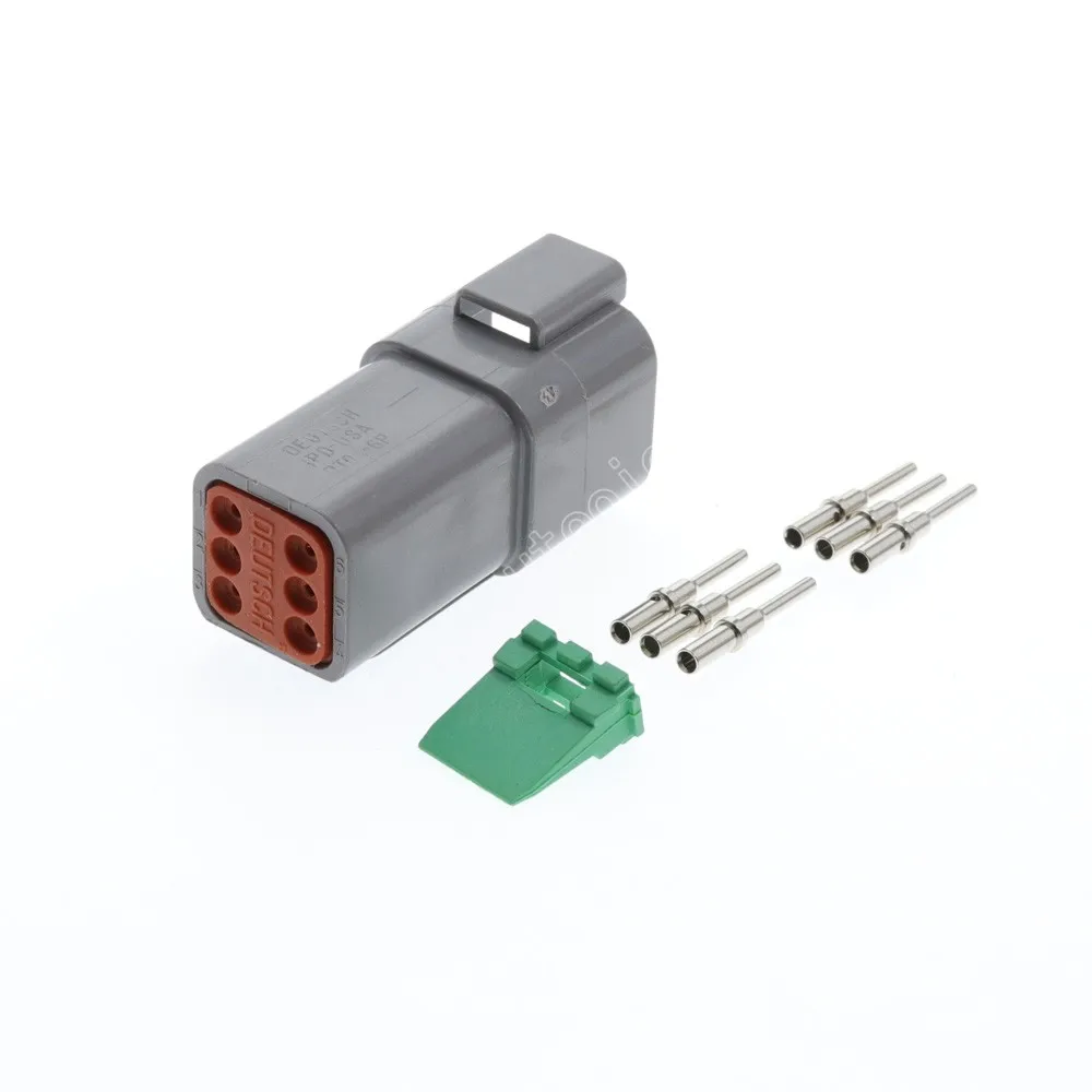 Montagem + Pinos Kits Deutsch Série 6 Way Plug Kit Conector Dt04-6p & Wedglock Automotivo Retangular dc 100 dt 1 Cheap Conectores