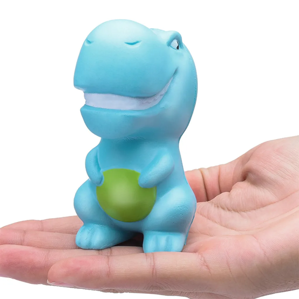Sky Blue Dinosaur Slow Rising Squeeze Stress Reliever Toys cartoon Eliminate Antistress Finger Pets toy Cute Holiday gifts #A