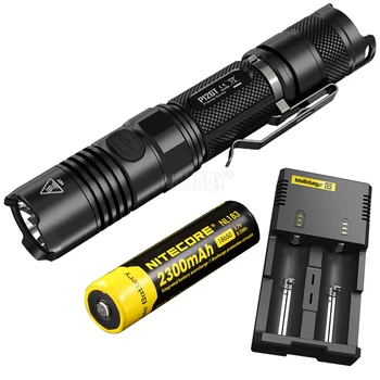 

2020 NITECORE P12GT 1000 Lms CREE XP-L HI V3 LED Waterproof Tactical Flashlight +18650 Rechargeable Battery i2 Charger Spotlight