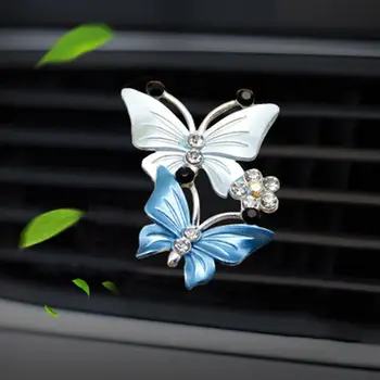 

Lovely Dual Butterfly Fragrance Auto Parfum Air Outlet Freshener Perfume Aroma Clip Diffuser Interior Decoration Car Accessories