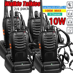 Baofeng – walkie talkie 2022 Original, 2 ou 4 pièces, émetteur récepteur Radio bidirectionnel bon marché, UHF 5/10W, BF 888S 400 MHz, BF888s BF 470 S, nouveau, 888 