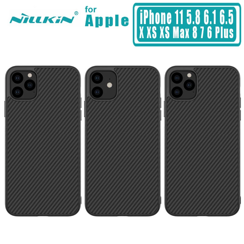 Чехол Nillkin из синтетического волокна для iPhone 11 Pro Max жесткая задняя крышка чехол
