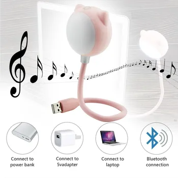 

Mini Ventilador USB Light Wireless Bluetooth Speaker USB Gadget Office Multifunction Portable creative cartoon small stereo