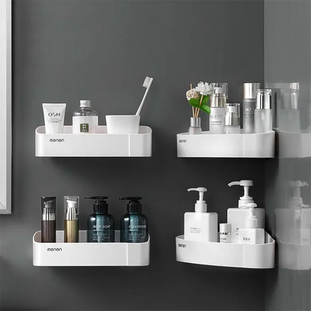 Corner Bathroom Organizer Shelf Wall Mounted Kitchen Shelf Storage Rack Kitchen Organizer Shampoo Storage Bathroom Accessories 1