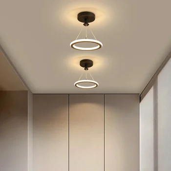 

New Modern LED Ceiling Lamp For Bedroom Cloakroom Kitchen Aisle Indoor Light Fixtures Black&Gold Ceiling lights AC110V 220V