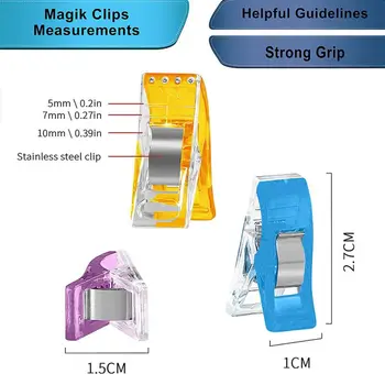 

100 Pcs/50Pcs Multicolored Clips Multicolored Sewing Clips For Quilting And Crafts Great for All Kinds of Crafts