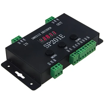 

SP201E DMX512 WS2812B WS2811 DMX to SPI Controller Decoder,Support Multiple ICs
