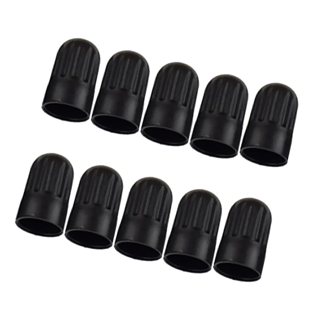 10 Pieces Black 17mm TPMS Tire Valve Stem Long Caps Cover For TR20008