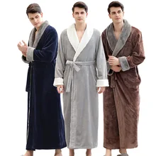 Men Winter Warm Flannel Coral Fleece Hooded Solid Long Bathrobe Kimono Pink Bath Robe Bridesmaid Sexy Dressing Gown Men Winter Warm Flannel Coral Fleece Hooded Solid Long Bathrobe Kimono Pink Bath Robe Bridesmaid Sexy Dressing Gown