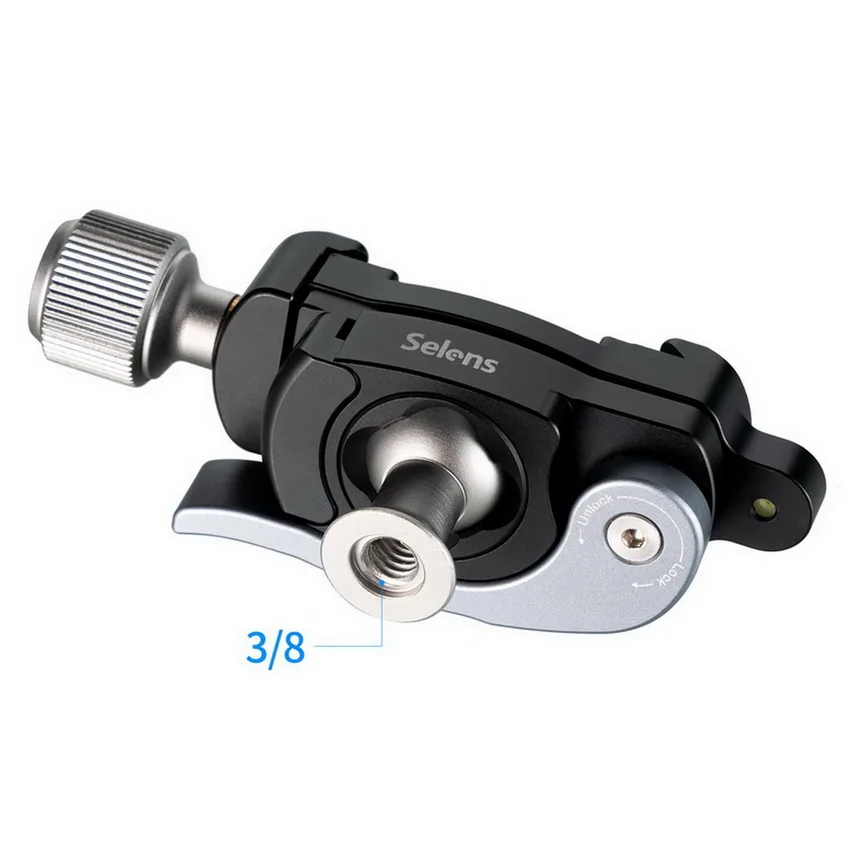 Selens MBP-19 Tripod Head Mini Panoramic Ball Head Camear Tripod Mount For Tripod Camera Cell Phone Light Stand