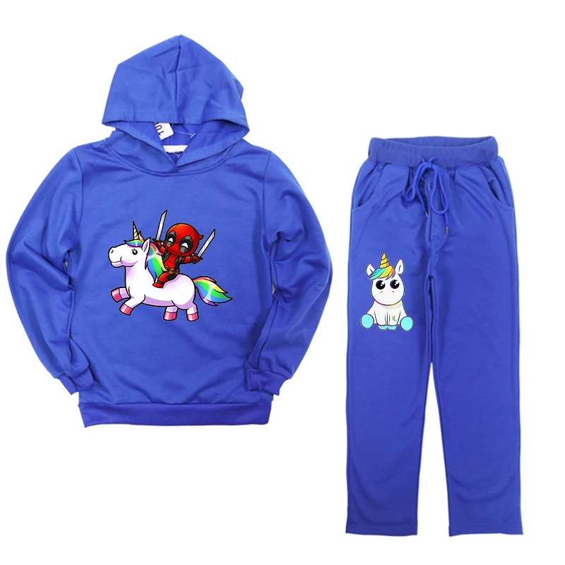 

Unicorn Baby Clothing Sets Children 2-14Years Happy Birthday Suit Boys Sweatshirt Kids Casual Sport Suits Hoodies+Pants 2pcs Set
