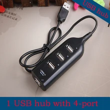 USB 2,0 High Speed 4 порта разветвитель usb-концентратор, адаптер для ПК ноутбук компьютер черный и может использоваться только индивидуально портативный