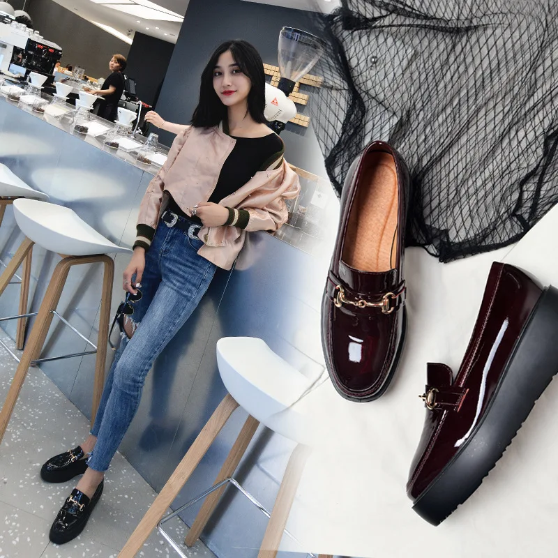

2019 Spring New Style Fashion Casual round-Toe Foot Covering Low Heel Thick Bottomed Flat WOMEN'S Pumps WOMEN'S Shoes Low-top Sh