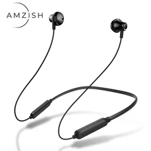 Amzish Bluetooth Беспроводные наушники с шейным ремешком спортивные наушники водонепроницаемые наушники гарнитура HiFi наушники с микрофоном для всех телефонов