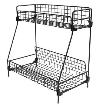 

Kitchen Drainer Rack Iron Storage Shelf Bathroom Drainer Storage Rack Household Kitchen Tableware Holder Small Size