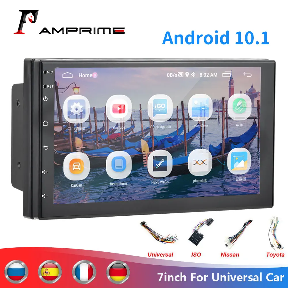 Автомагнитола AMPrime универсальная стерео система на Android с 7 &quotэкраном GPS для Volkswagen Nissan Hyundai Kia Toyota типоразмер