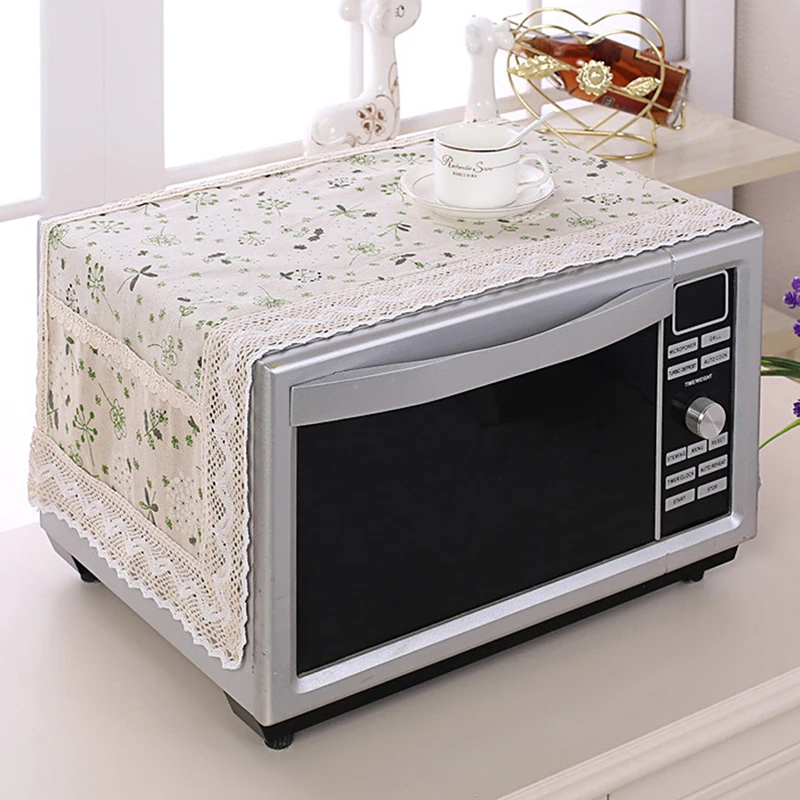 Microwave Oven Hood Washing Machine Oil Dust Cover With Storage Bag Kitchen LP