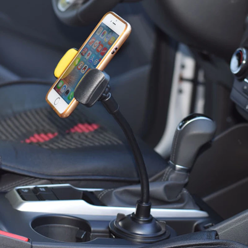 

Car Water Cup Cell Phone Holder Mount Adjustable Gooseneck Universal Car Cup Stand Support Mobile Phone Smartphone