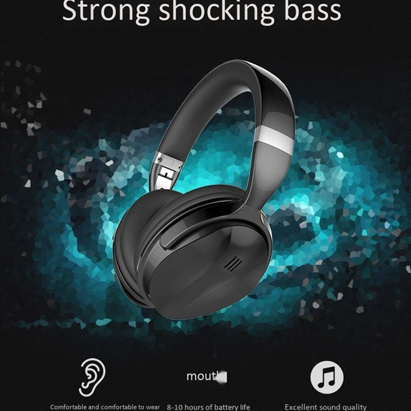 Headphones Wireless Bluetooth 4.2 ANC Noise-Canceling Sports Headset Rechargeable Gaming Headphones