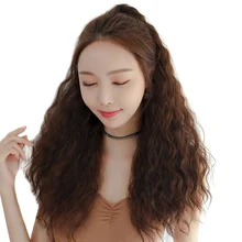 Парик длинные волосы Кукуруза Горячие пушистые длинные вьющиеся волосы парик воды рябь маленькая волна для девочек косплей WH998