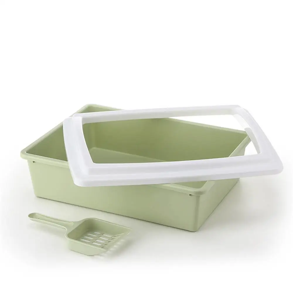 Cat Litter Box with Scoop Pet Toilet Anti Splash Kitten Bedpan Puppy Waste Cleaning Plastic Sand Box Small Pets Pee Tray Trainer Cat Litter Box with Scoop Pet Toilet Anti Splash Kitten Bedpan Puppy Waste Cleaning Plastic Sand Box Small Pets Pee Tray Trainer
