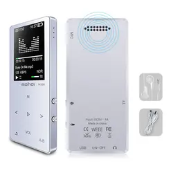 Новый металлический Bluetooth спортивный MP3-плеер Портативный аудио 8 Гб со встроенным динамиком fm-радио APE Flac музыкальный плеер