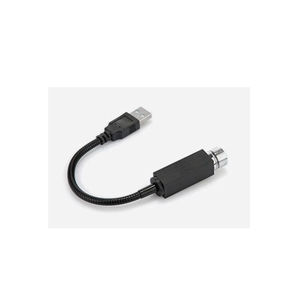 Универсальный портативный проектор на крыше, USB атмосферный свет, автомобильная Звездная Ночная лампа, Интерьерный мини-светильник, светодиодный вечерние украшения - Испускаемый цвет: black