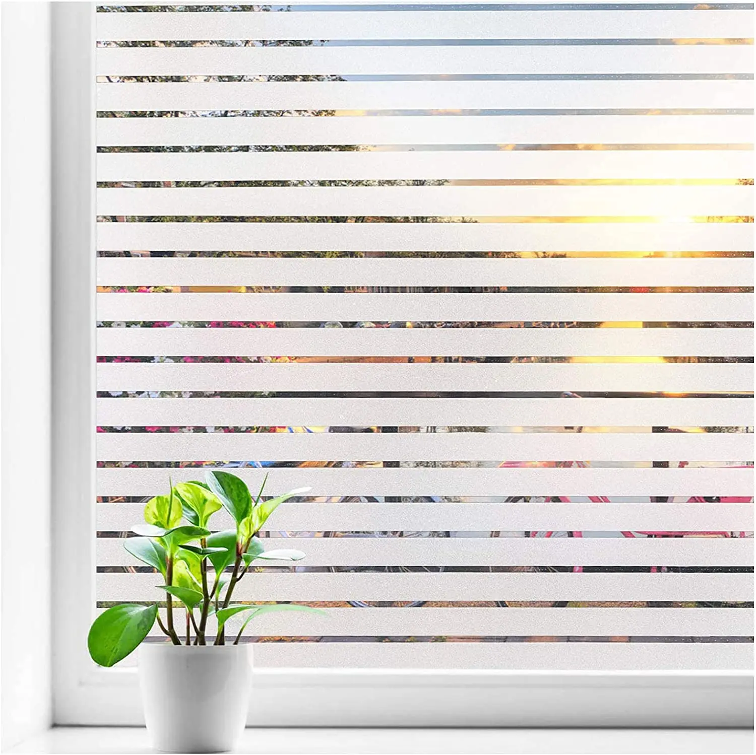 LUCKYYJ Window Film Privacy Glass Sun UV Blocking Static Clings Self-adhesive Heat Control Home Office Decorative Stickers | Дом и сад
