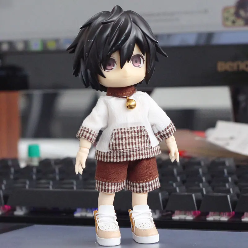 Ob11 1/12 bjd детская одежда GSC dsf PICCODO простой кофе медведь костюм куклы одежда шляпа+ пальто+ штаны, аксессуары в подарок