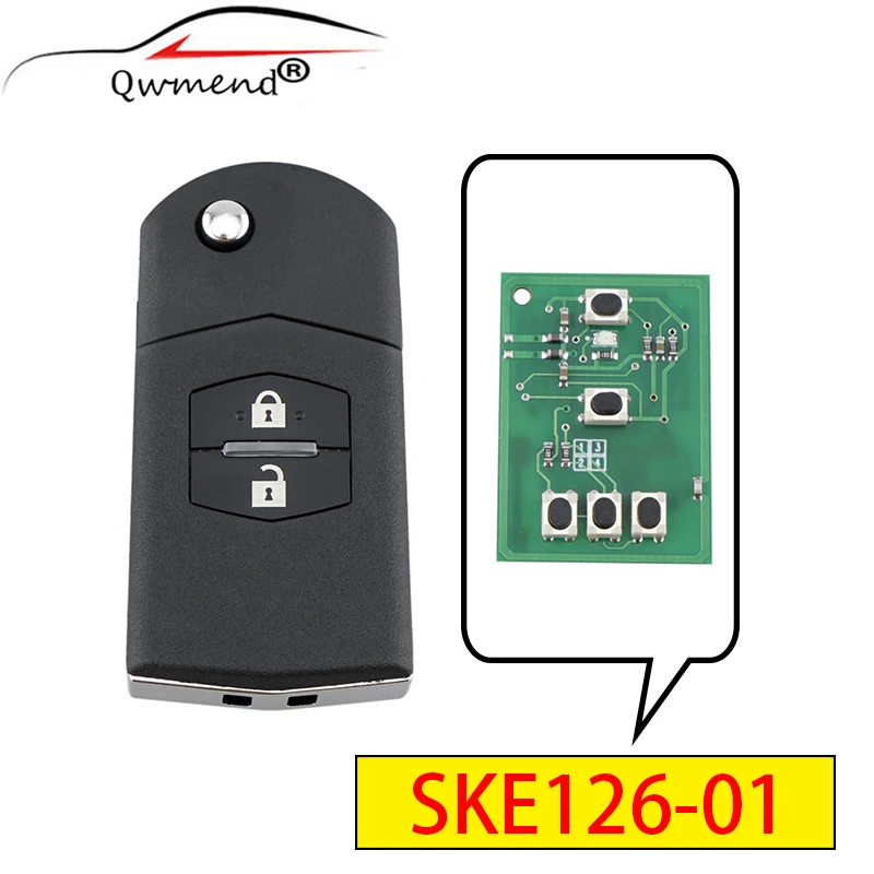 QWMEND SKE126 01 Автомобильный Дистанционный ключ для Mazda 3 6 CX 09 10 умный 4D63 чип 433 МГц флип