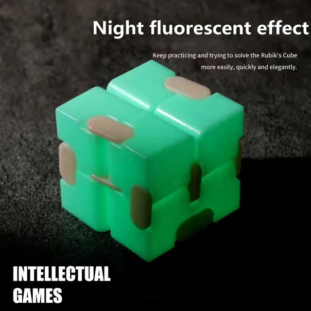 Luminous Creative Infinite Cube Infinity Cube Magic Stress Relief Cube Office Flip Cubic Stress Reliever Autism Toys 1