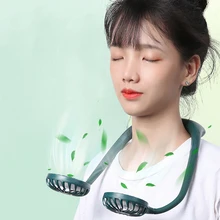 

Neck Fan USB Charging Bluetooth Music Fragrance Portable Suitable For Travel Sports Office Four-Color Optional