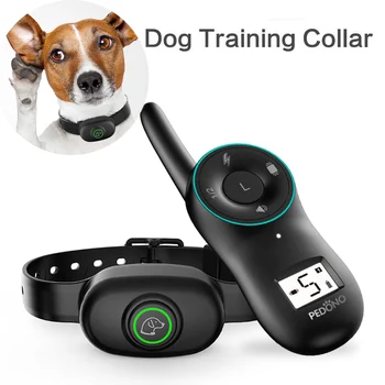 

Rechargeable Waterproof Dog Training E-Collars 400M Remote Electric Shock Vibration Pet Dog Training System adiestramiento perro
