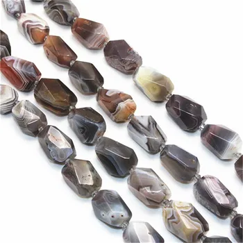 

Natural Genuine Botswana Agate Onyx Nugget Free Form Loose Irregular Beads 15x20mm